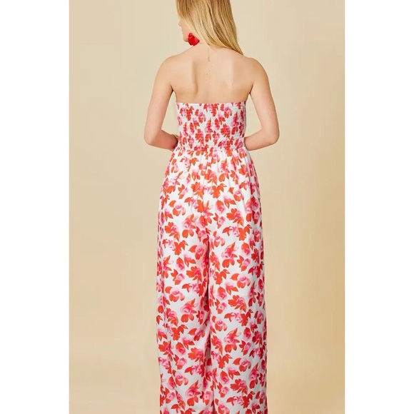 Floral Strapless Jumpsuit - Picture 4 of 5